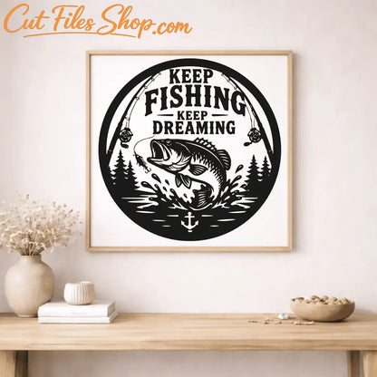 Laser engraving fishing quote design