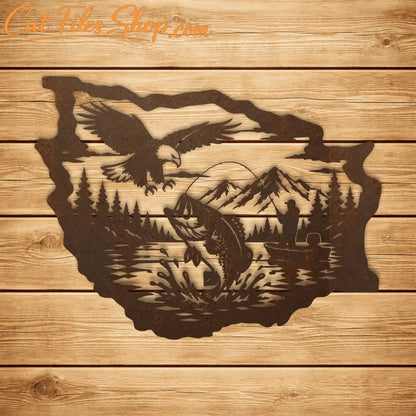 Lake house decor CNC vector design