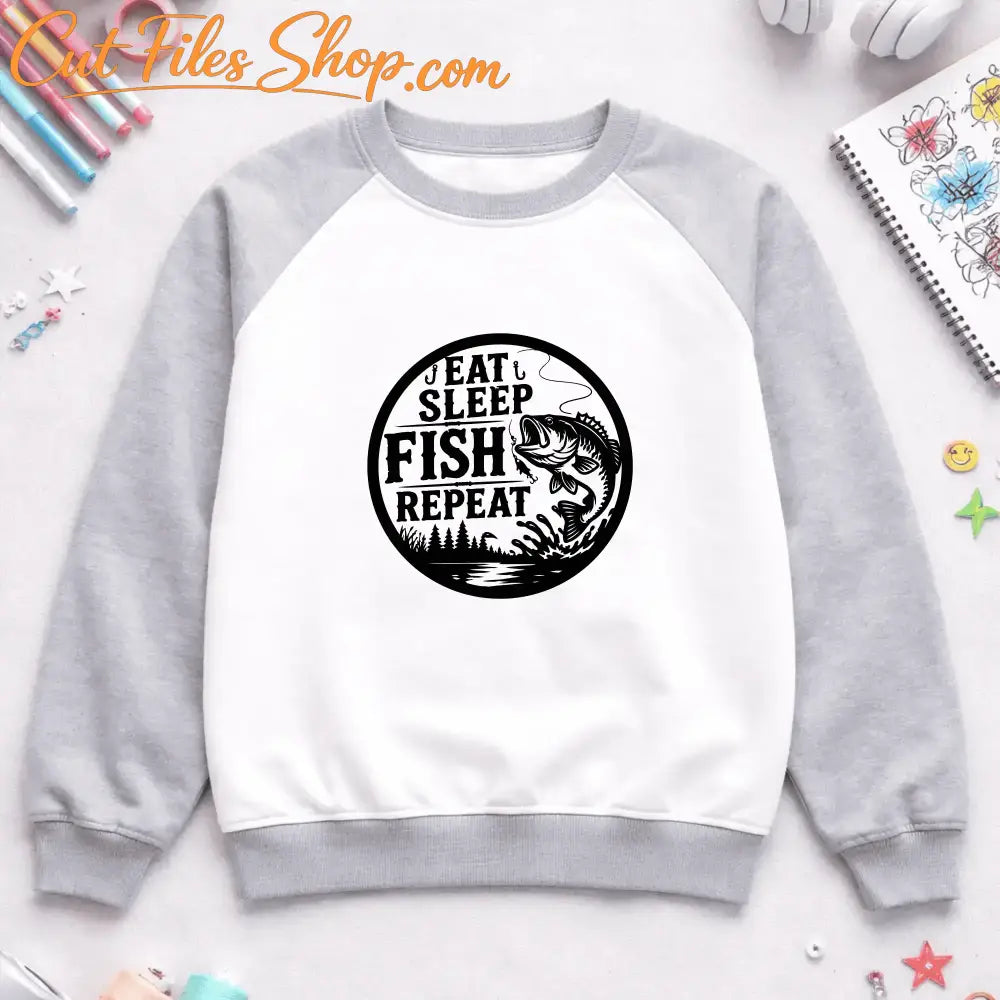 Bass fishing shirt design for Cricut
