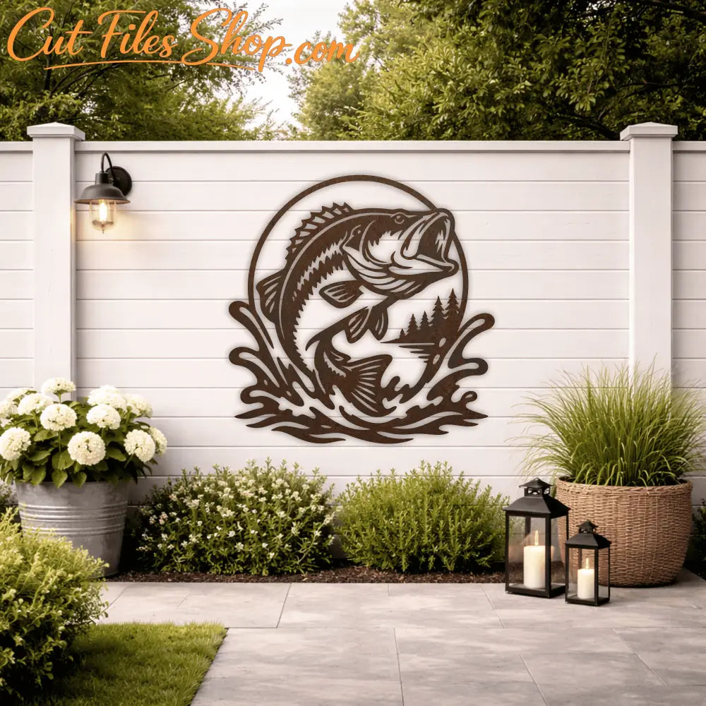 Fishing signs SVG and DXF files for lake house decor
