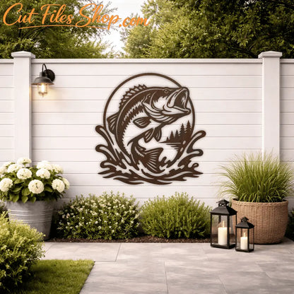 Fishing signs SVG and DXF files for lake house decor
