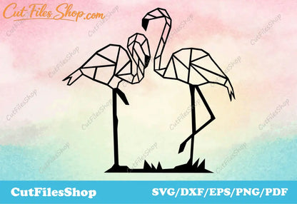 Dxf flamingo, dxf files for cnc plasma, Dxf files for Wall Decor, Dxf for Laser and Plasma Cutting, Svg files for Cricut, Silhouette Cameo files, Dxf for vinyl plotter