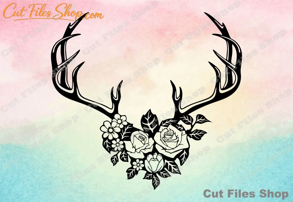 Floral antlers, cut files for cricut, glowforge files, cute stickers, laser cutting files, laser cutting files, dxf for cnc, cnc files, digital svg, vector files, cuttable files, printable files, svg for scrapbooking, buy svg, vector images, vinyl cut file, laser dxf file, svg cutting files, svg dxf, plotter files, cnc svg files, cnc patterns, dxf cut file, cutting files, clipart svg, stickers svg, cameo files, dxf cutting, paper cut svg, eps for cricut, cnc router files
