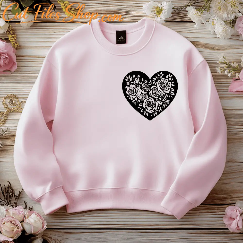 Floral Heart Cutting Files – SVG for Cricut, CNC, and Sublimation Art