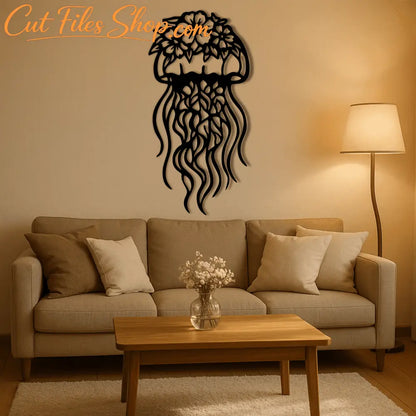 Laser cut jellyfish floral design