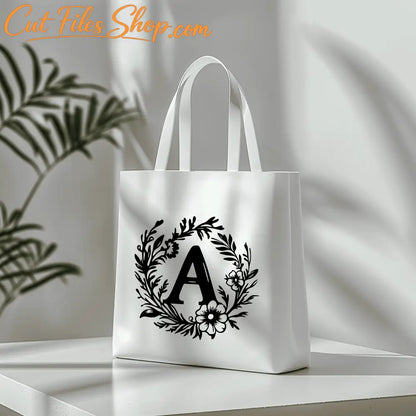 Floral Monogram SVG and DXF – Perfect for Sublimation, Cricut & Silhouette Projects