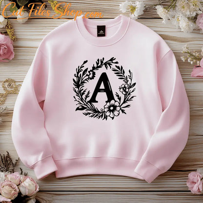 Floral Monogram Cutting Files – SVG for Cricut, Laser, and DIY Vinyl Decals