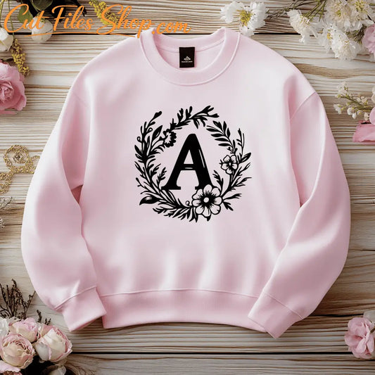 Floral Monogram Cutting Files – SVG for Cricut, Laser, and DIY Vinyl Decals