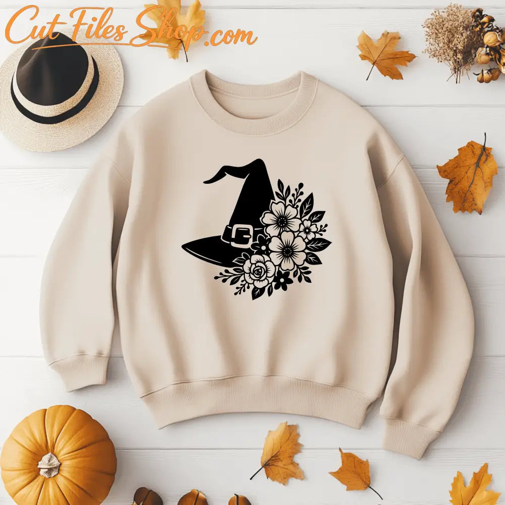 Laser cut witch hat floral template