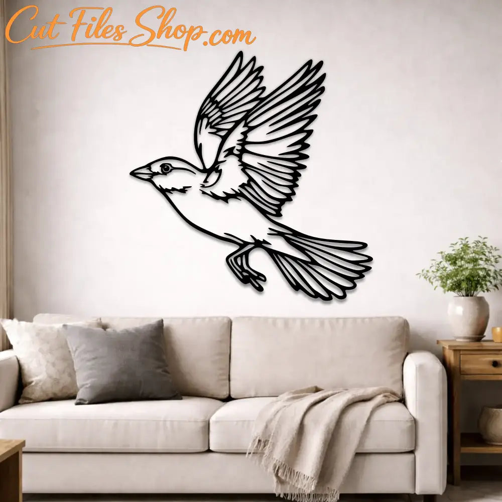 flying bird cnc laser cut file