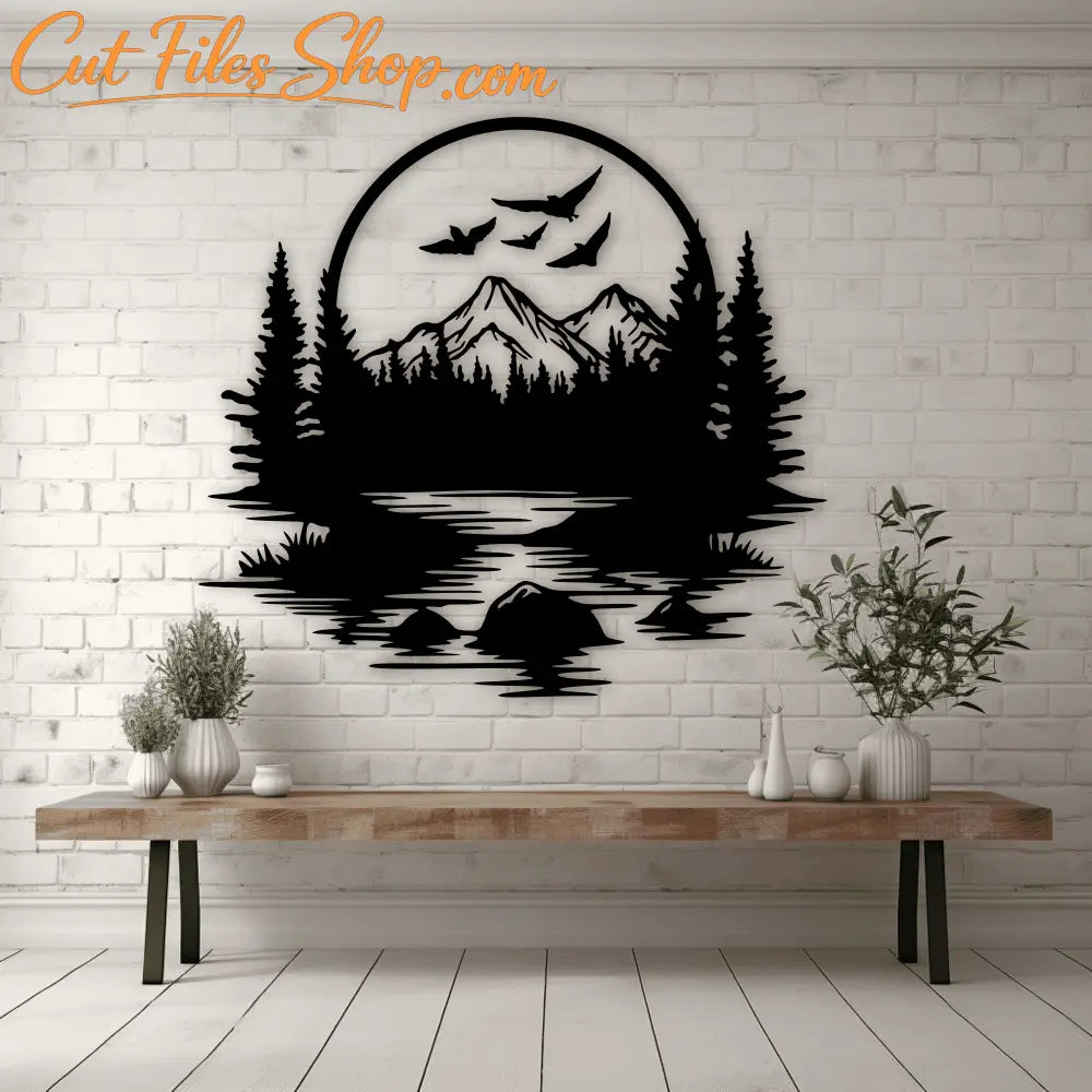 Ducks in Flight SVG for Cricut & Silhouette, Wildlife CNC Cut Files, Sublimation Artwork