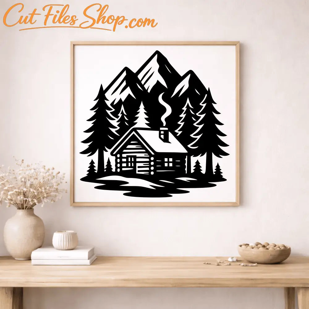 Cabin and lodge decor CNC vector designs