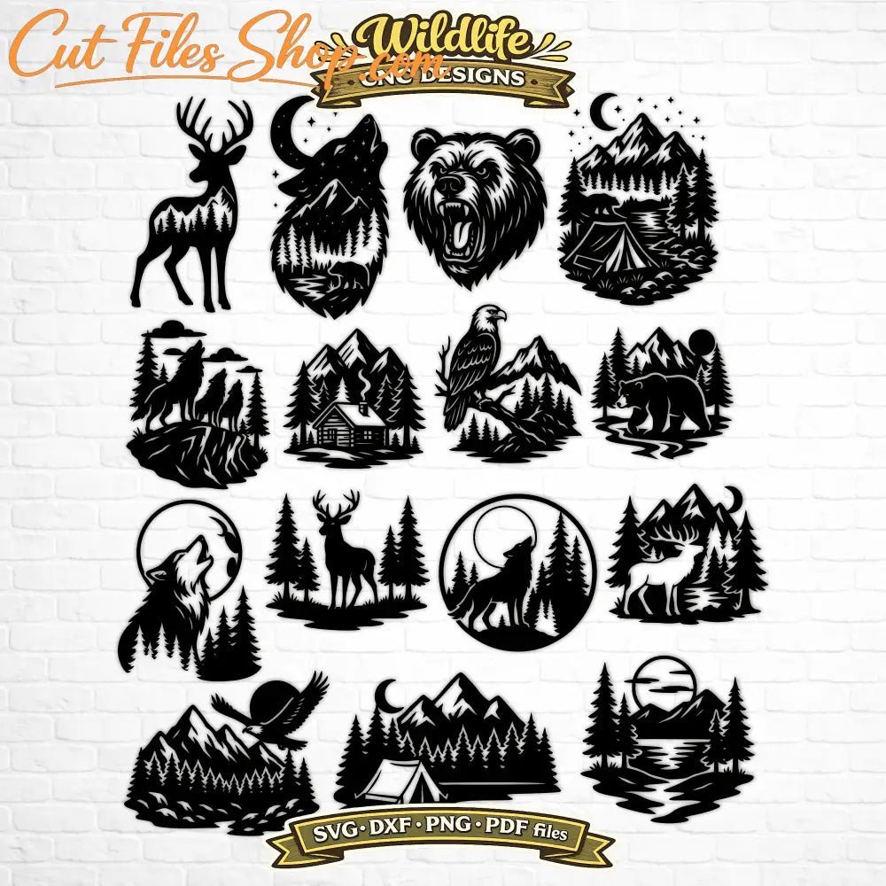 Wildlife SVG bundle for CNC plasma laser cutting