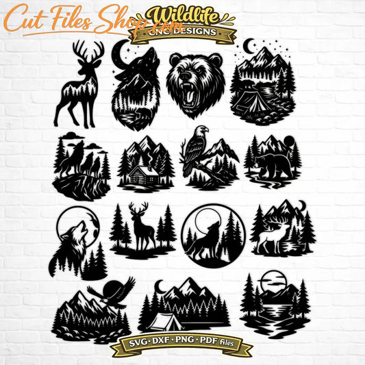 Wildlife SVG bundle for CNC plasma laser cutting
