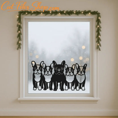 French Bulldog cartoon-style vector for vinyl crafts