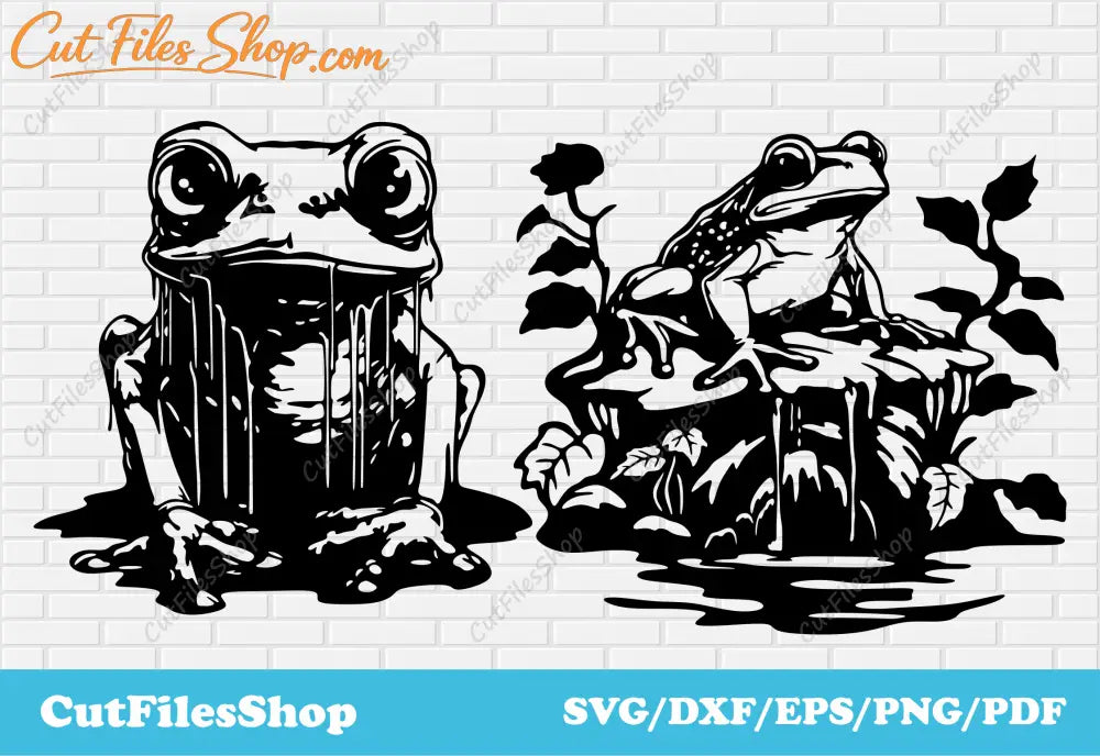 Frogs svg files for cricut, Frogs art for sublimation, dxf frogs for laser, engraving files, stencils dxf, Silhouette frogs, craft svg design, printable png files, transparent png for t-shirt, sweatshirt png art, free dxf files