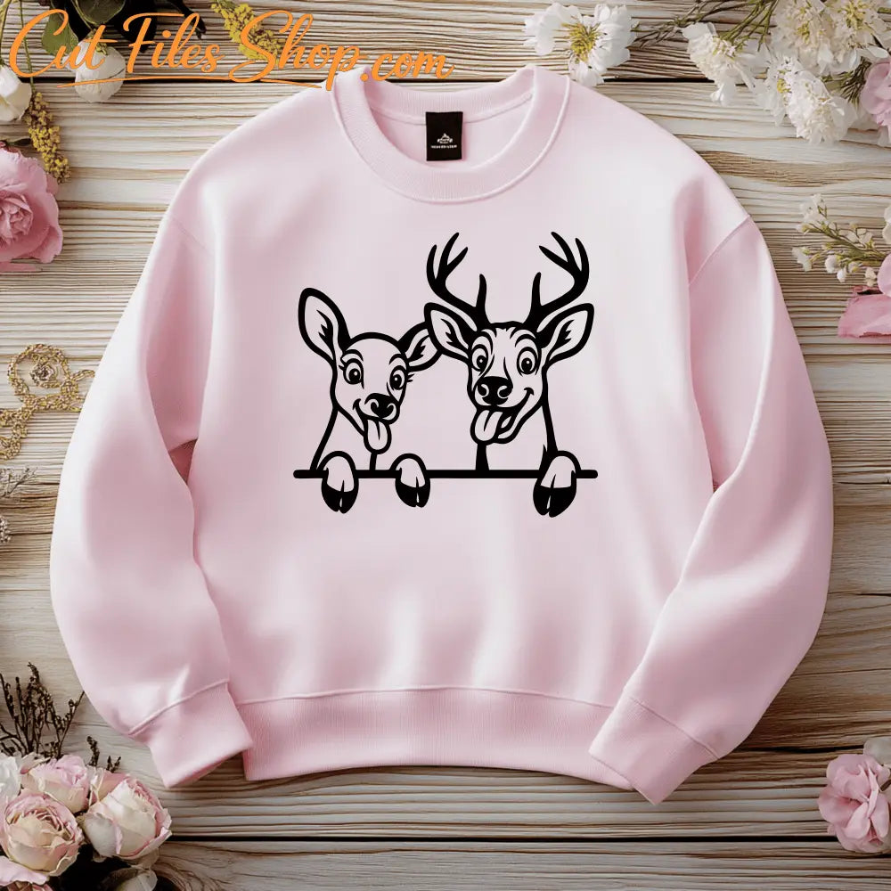 Funny deer design in SVG DXF PNG PDF EPS formats