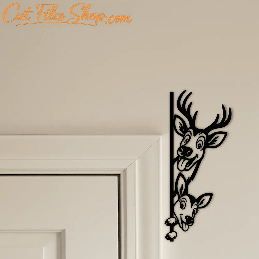 Funny deer vector for CNC plasma and laser cutters