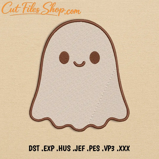 ghost embroidery design machine embroidery file