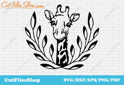 Giraffe SVG cut files for cricut, Silhouette Cameo files, DXF for Laser cutting, T-shirt designs svg, Giraffe for cricut, Giraffe for laser, Giraffe png for t shirt, svg for shirt designs, svg designs, Cut Files