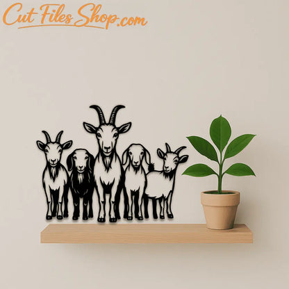 Farm animals DXF design for CNC plasma and laser cutting