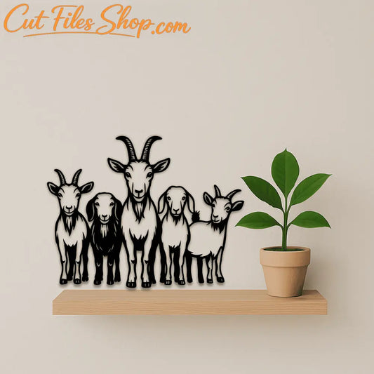 Farm animals DXF design for CNC plasma and laser cutting