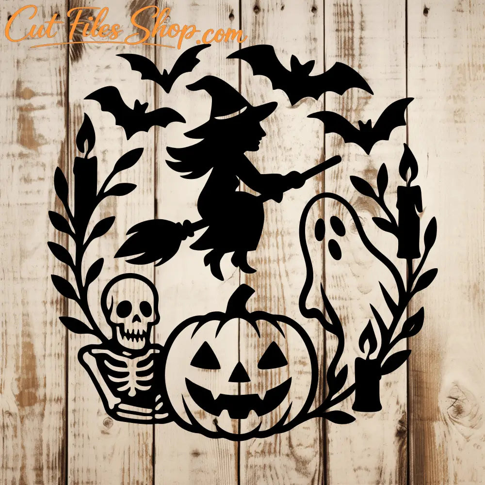 Skeleton and pumpkin DXF design for CNC plasma and laser cutters