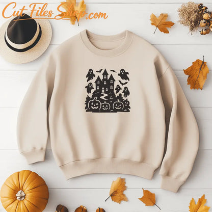 Spooky Halloween bats and trees vector for seasonal décor