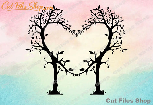 Heart tree for cricut, Valentine's Day svg, love svg, cnc router files, cutting files, vector images