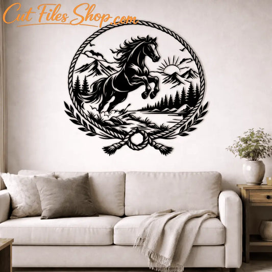 horse emblem svg vector design