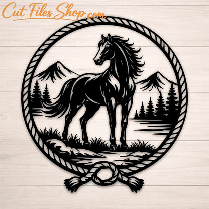horse round logo svg