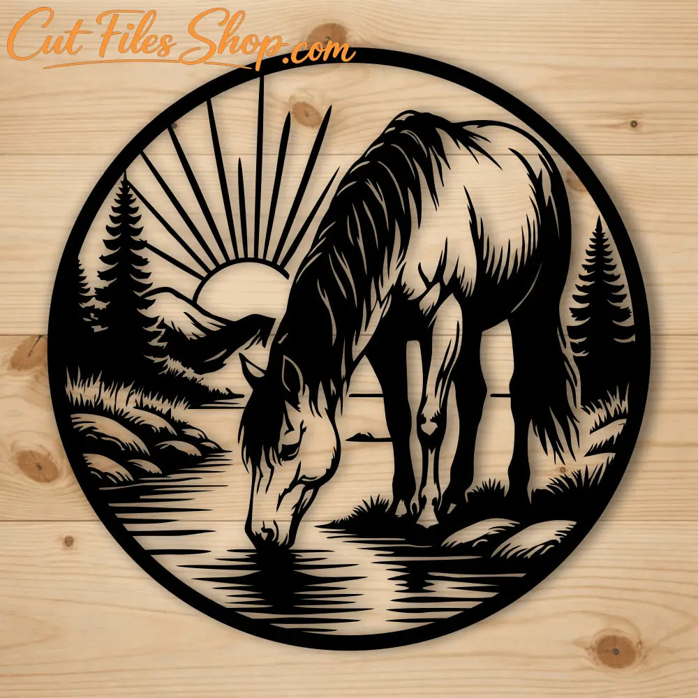 Country horse SVG Cricut cutting file