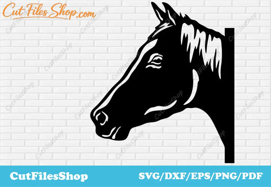 Horse dxf for laser cut, Plasma CNC cutting files, Svg for cricut, metal decor dxf for cnc, Horse decor dxf, horse dxf, horse svg, peeking horse dxf, horse for plasma, horse cnc files, farm animals dxf, free dxf files, free cnc files, free decor horse dxf