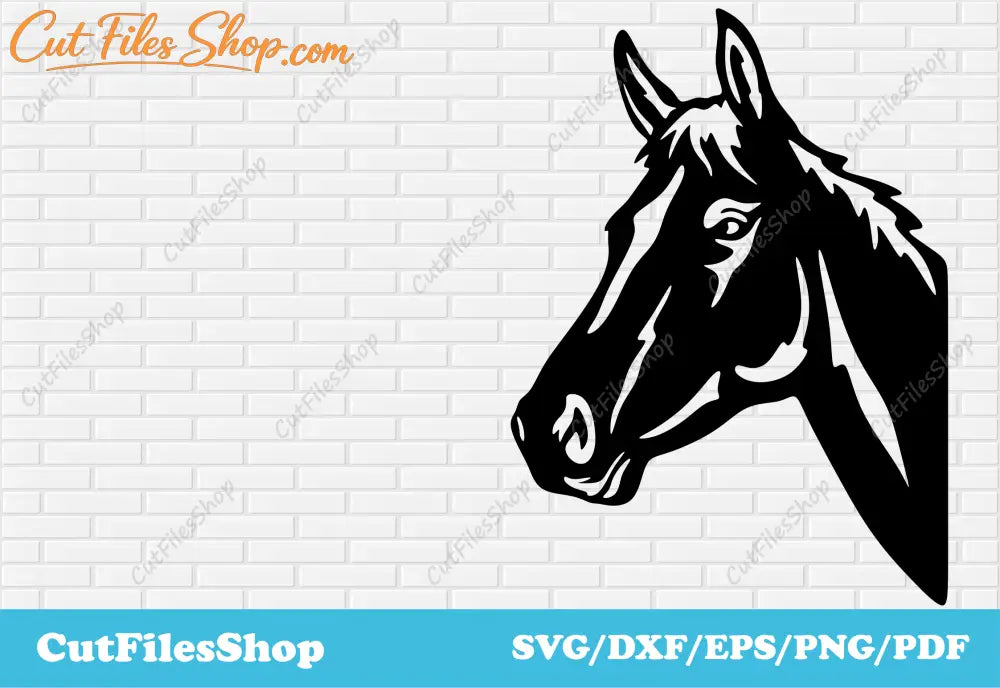 Horse DXF for Laser cutting, Plasma metal cut files, Decor making, CNC files, horse svg, cnc router files, home decor dxf, horse head dxf, farm animals dxf, garden decor dxf, plasma files, cheap dxf svg files, craft cnc files