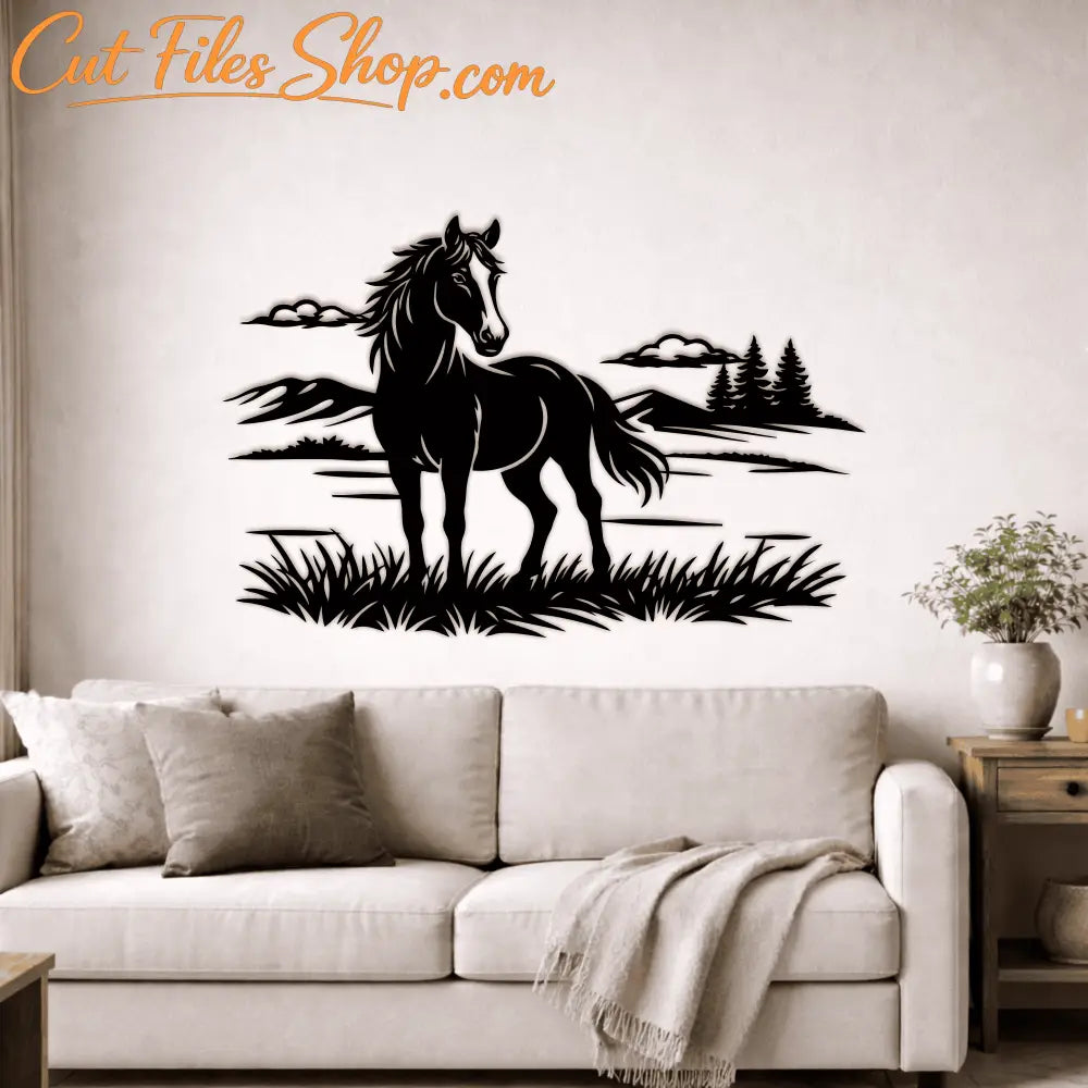 Horse cnc metal design