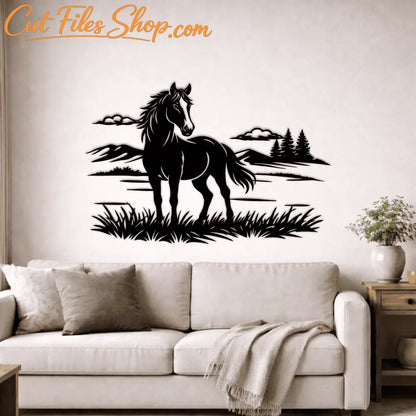 Horse cnc metal design