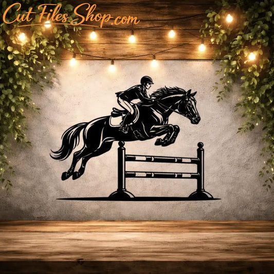 equestrian show jumping svg design for cricut