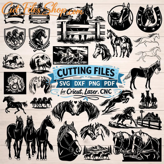 Horse vector SVG bundle for Cricut machines