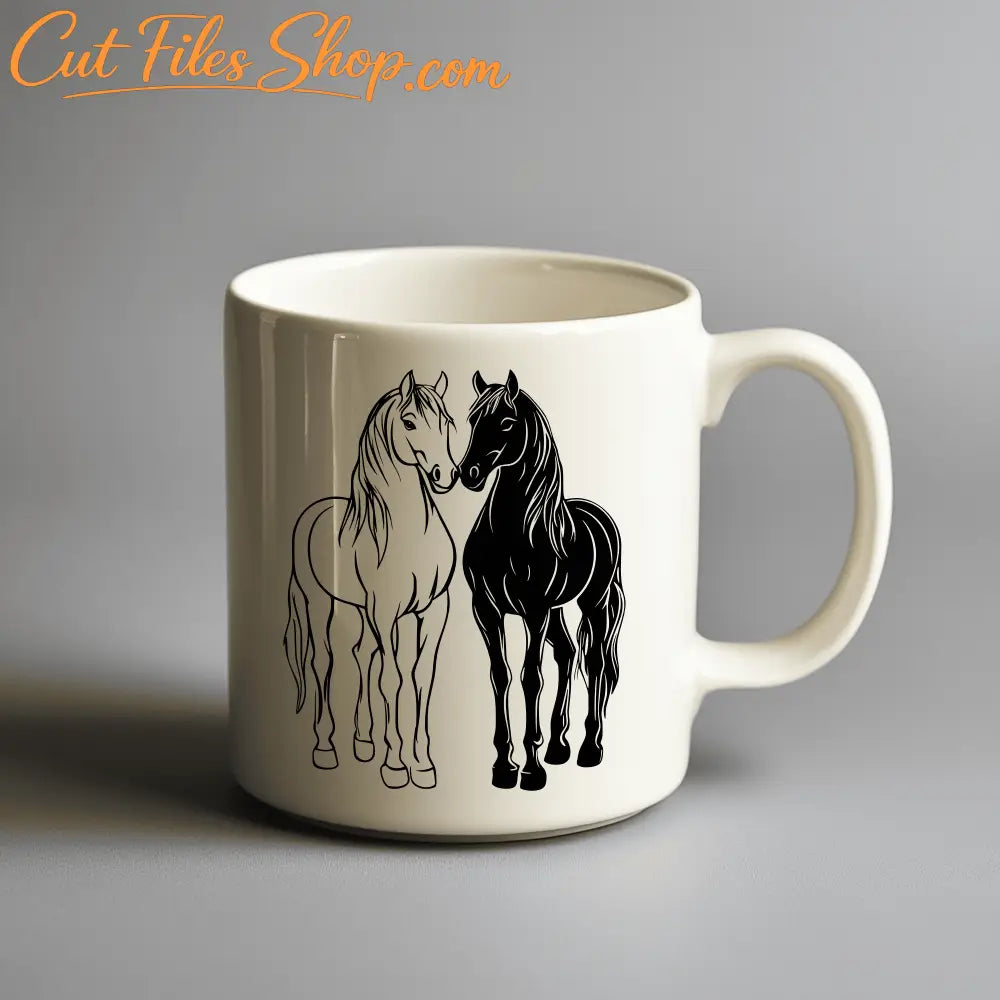 Elegant Horses SVG Cut Files for Cricut & CNC, Silhouette and Sublimation Design