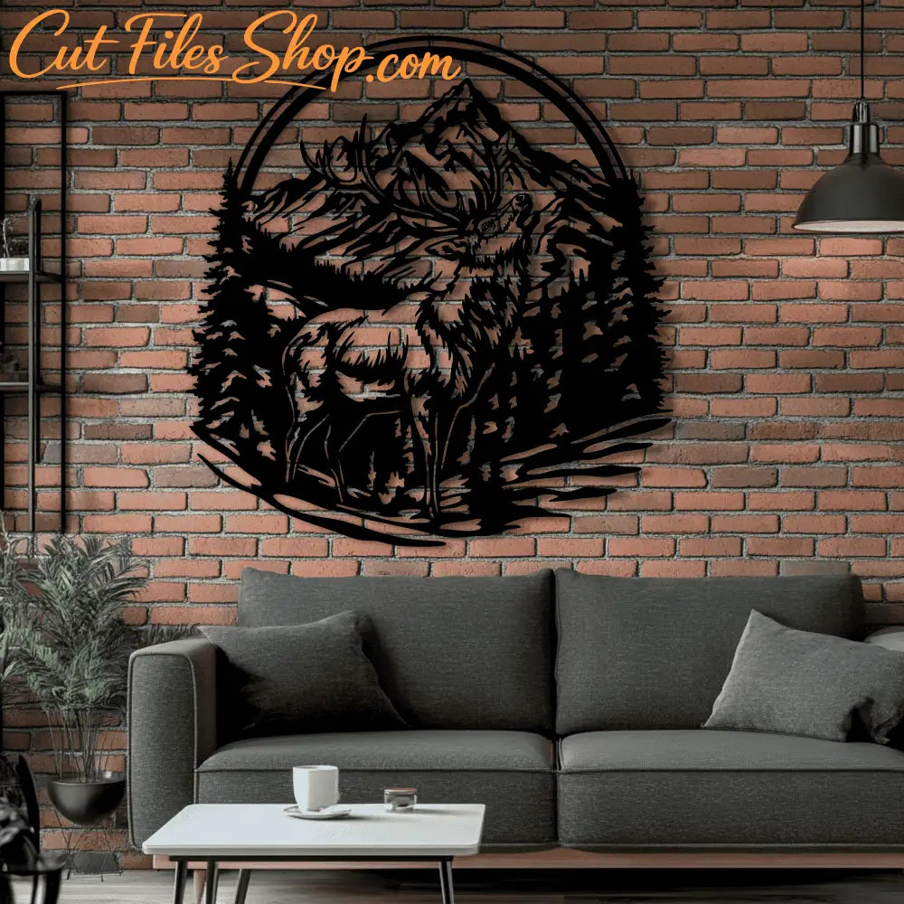 Deer Cutting Files: CNC Laser DXF, SVG for Cricut & Sublimation Art, Download CNC Design