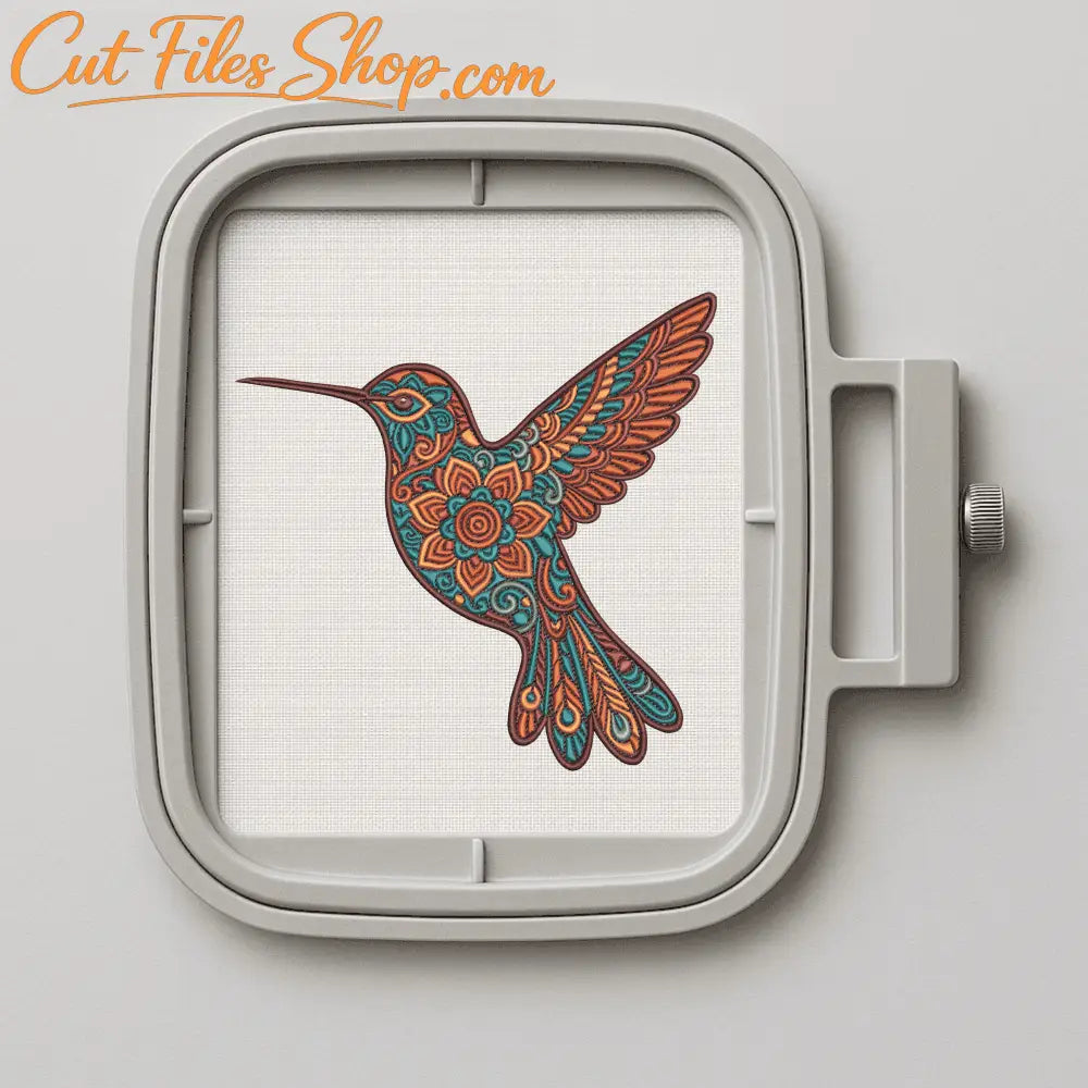Delicate bird design in DST and JEF formats