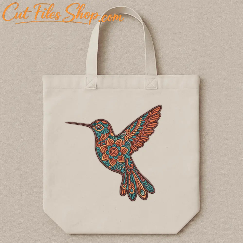 Flying hummingbird stitch file for accessories