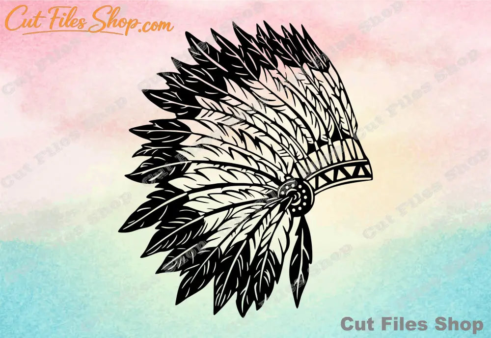 Indian headdress, for cricut, vector image, design for t-shirt, svg designs, svg bundle