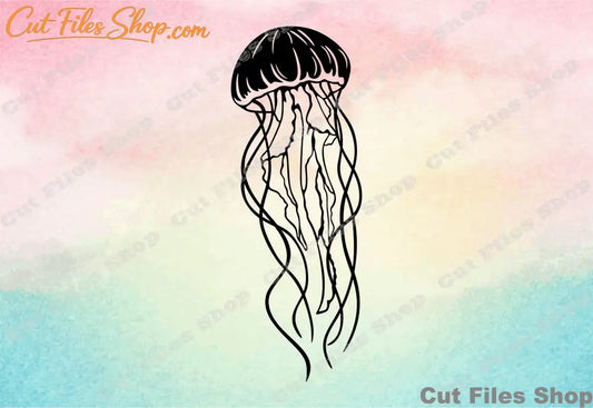 Jellyfish cut file, jellyfish svg, files for cricut, dxf for laser - Cut files shop