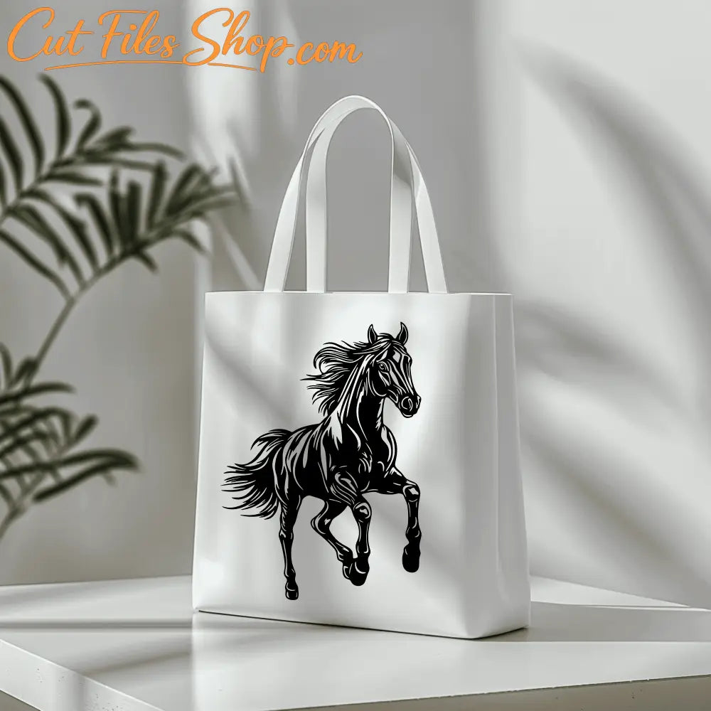 Jumping Horse SVG DXF – Laser Cutting, CNC, Vinyl Decals, and Shopper bag design