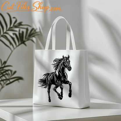 Jumping Horse SVG DXF – Laser Cutting, CNC, Vinyl Decals, and Shopper bag design