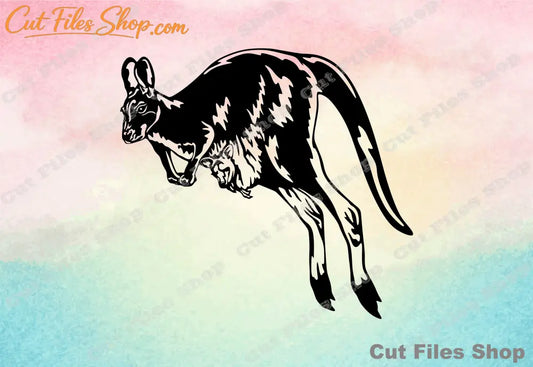 Kangaroo svg, animal for cricut, animal cut file, dxf for laser, svg for cricut - Cut files shop