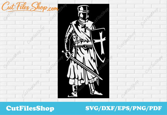 Knight svg cut files for cricut, dxf decor for laser cutting, svg art for shirt designs, Cut Files Shop, scrapbook svg images, wall art svg, knight dxf files