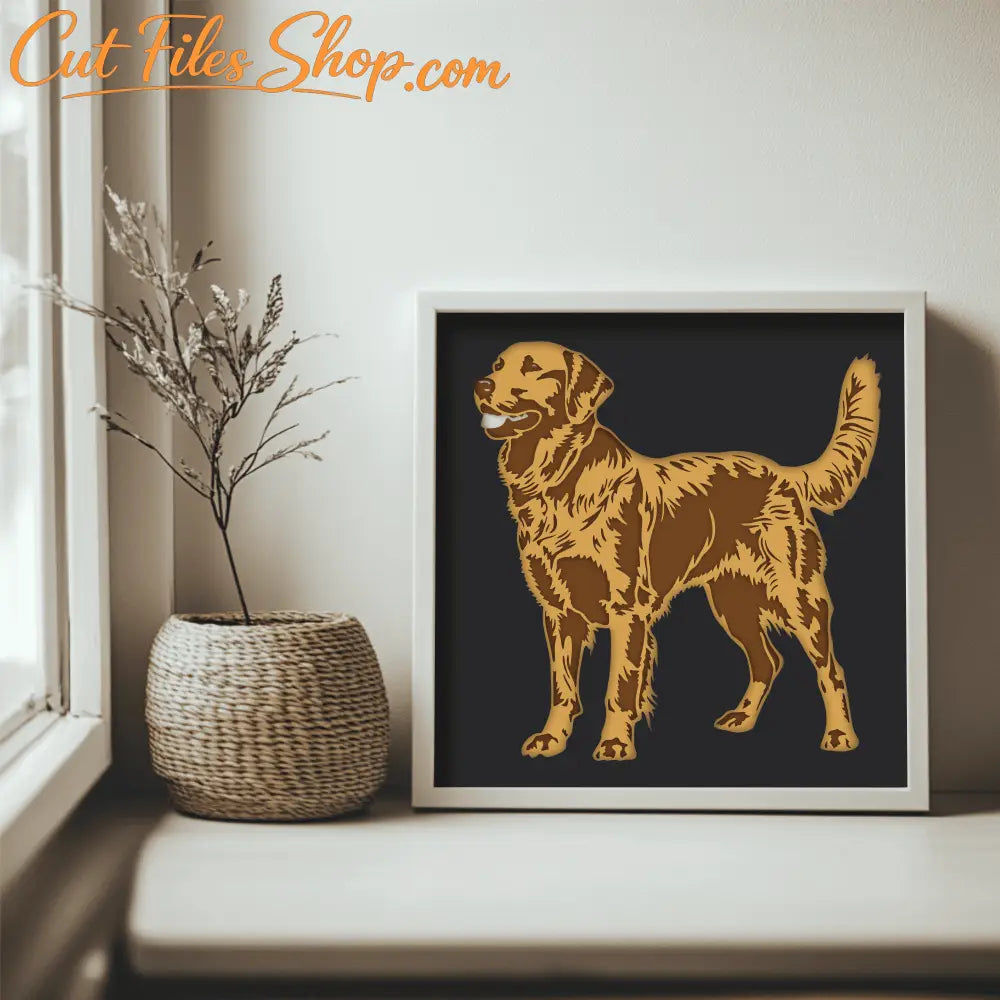 layered labrador dog svg file