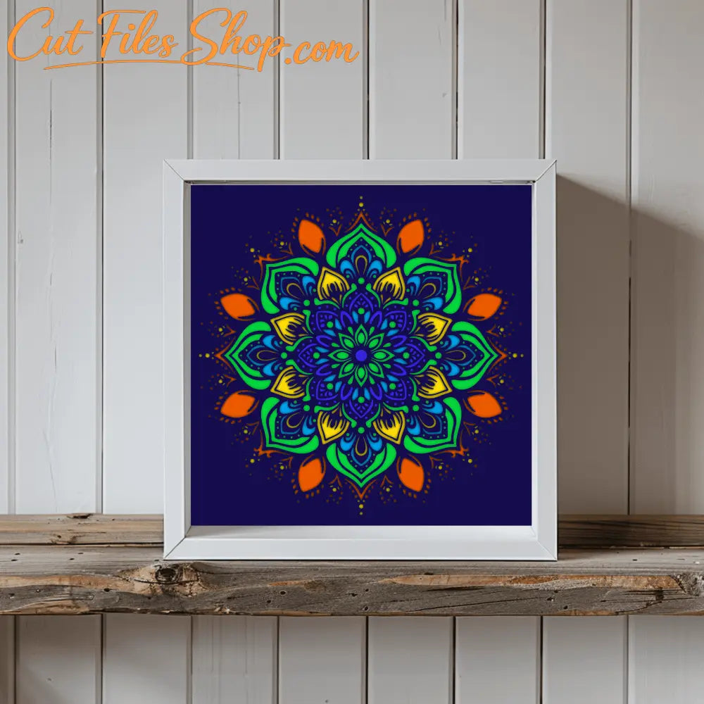 3D Layered Mandala Svg for Cricut, 3D shadow Box Templates, Dxf for Silhouette, Laser Cut, unigue Gift Diy, Multilayer, svg for Cardstock, Home decor diy, 3D wall art diy, Mandala Paper 3d art